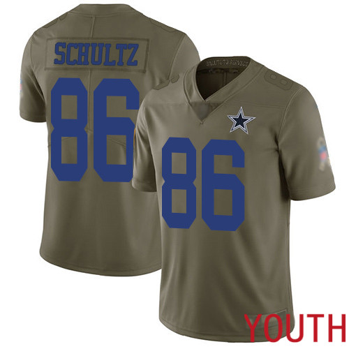 Youth Dallas Cowboys Limited Olive Dalton Schultz #86 2017 Salute to Service NFL Jersey->youth nfl jersey->Youth Jersey